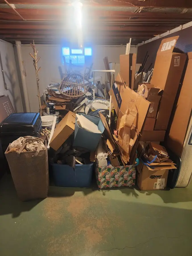 Roll-off dumpster container at job site for 15 Yard Dumpster Rental in Sylvan